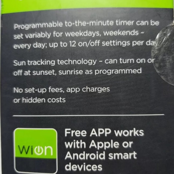 NEW WiOn 50050 Indoor WiFi Plug Smarthome Grounded Outlet Remote Device Control - Picture 9 of 12